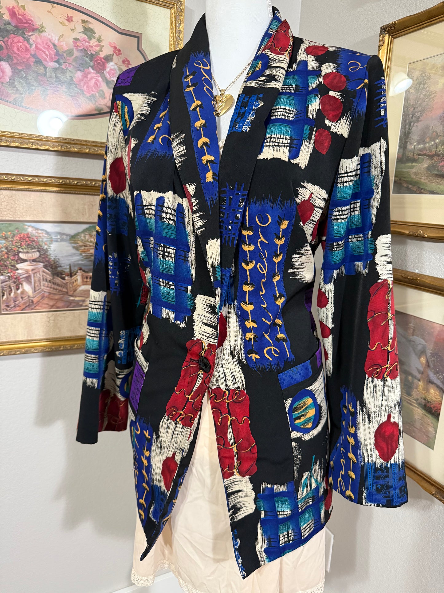 Vintage Abstract Button Up