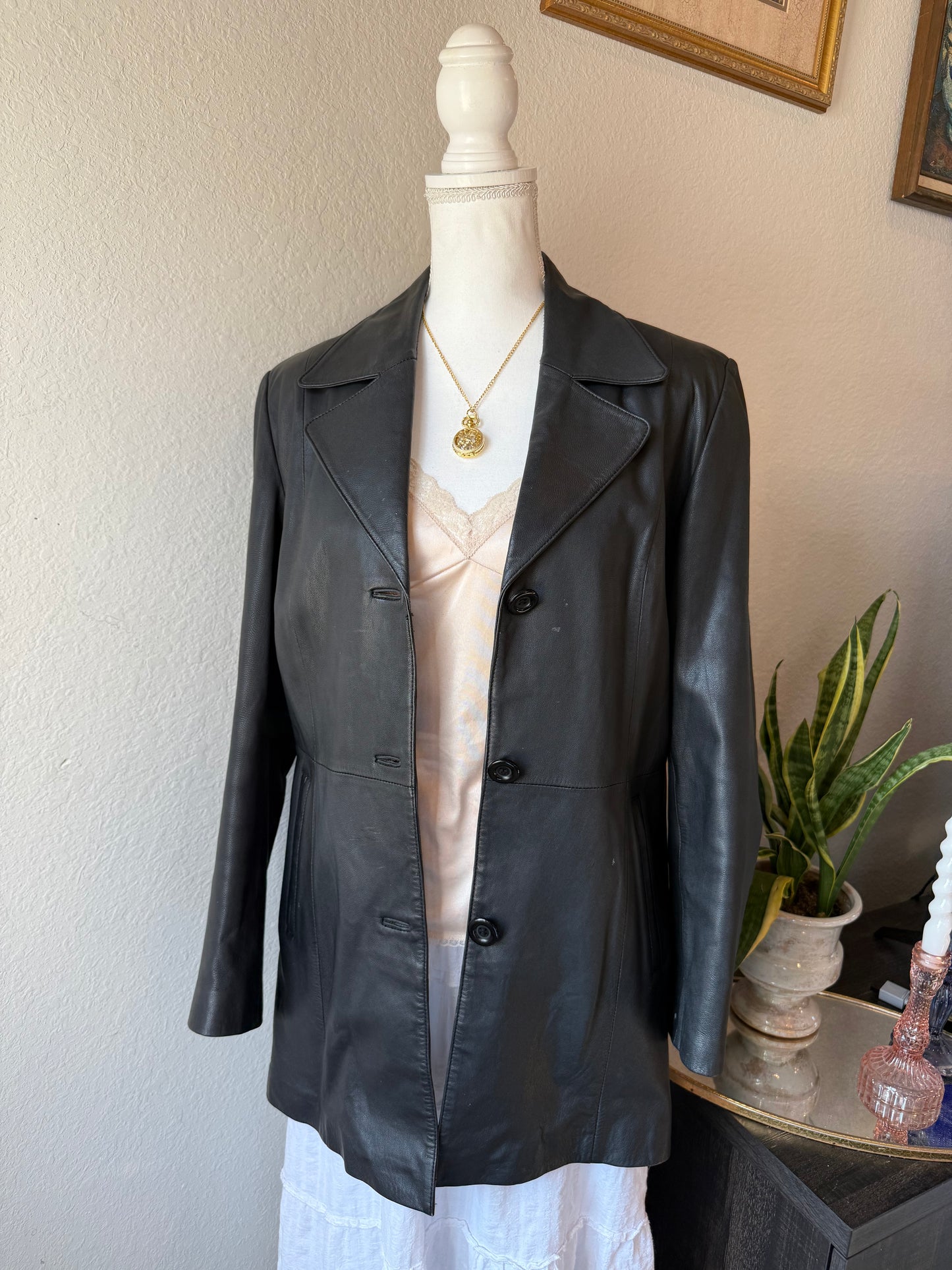 Black Leather Coat