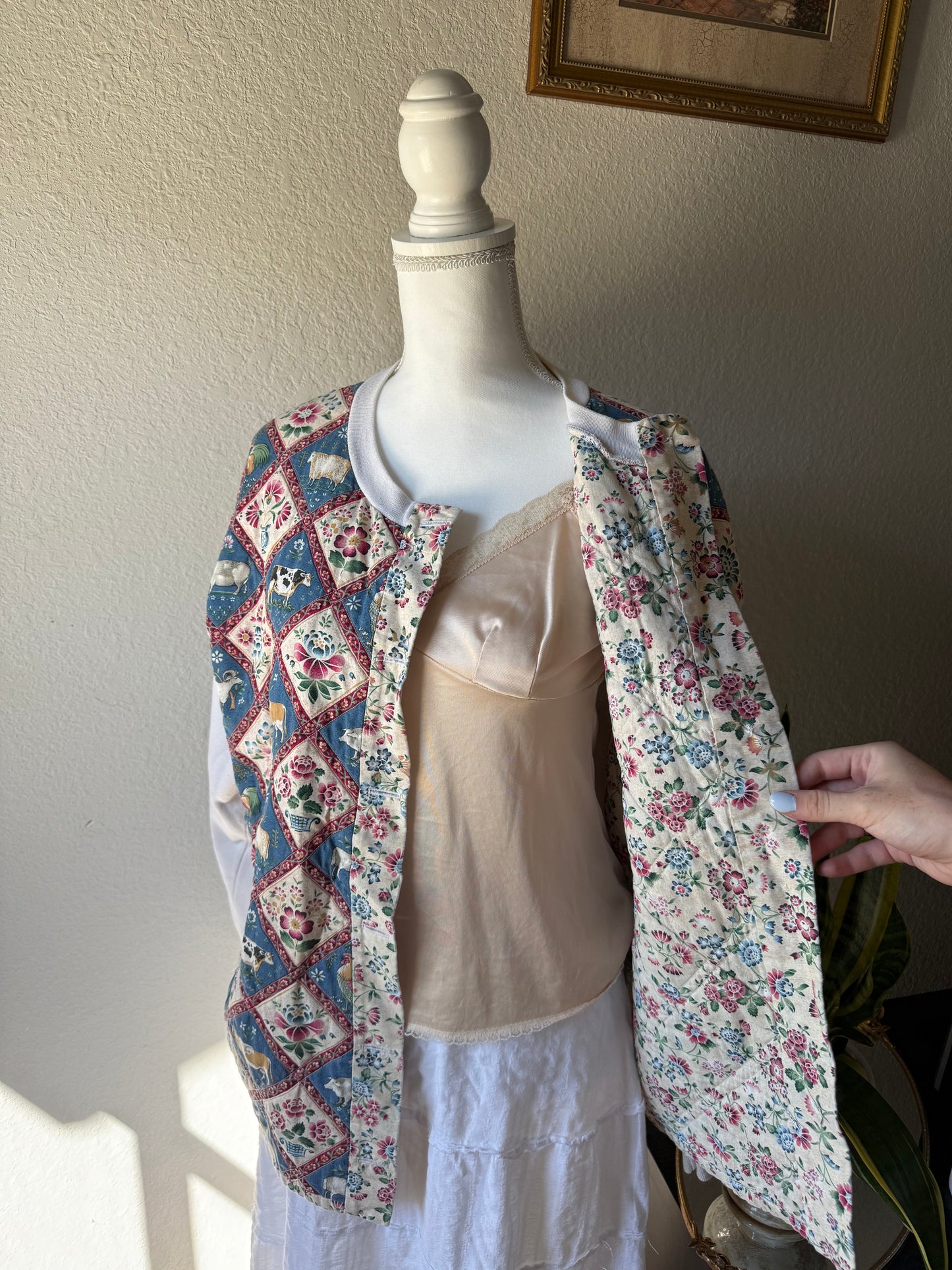 XL - Farm Quilted Cardigan
