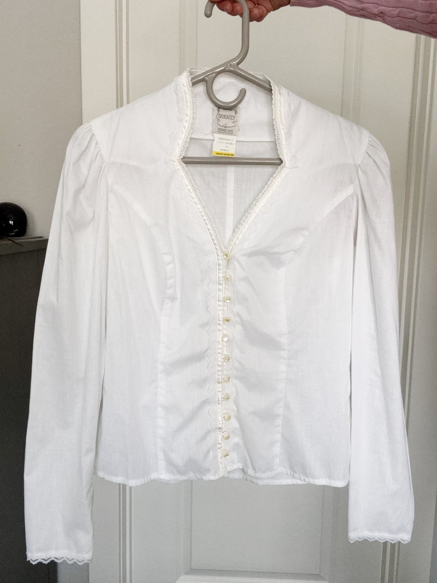 Gunne Sax White Victorian Top