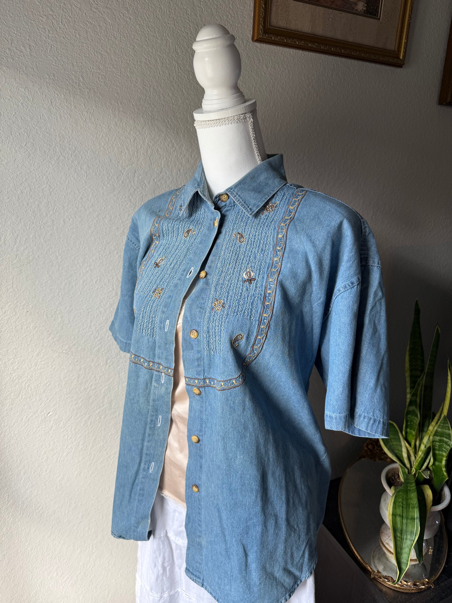 M - Denim Button Up