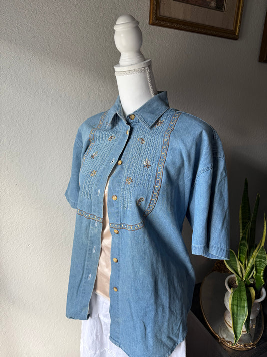 M - Denim Button Up