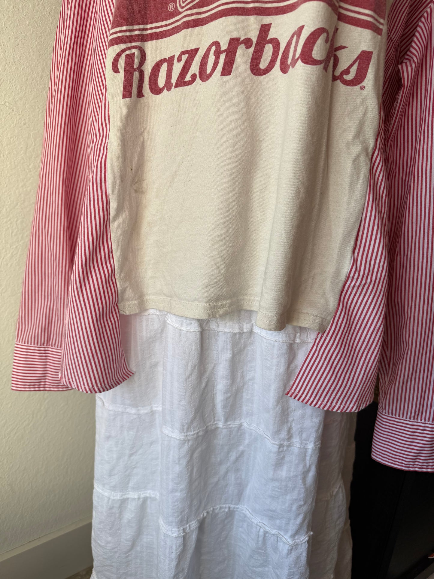Arkansas Striped Button Up