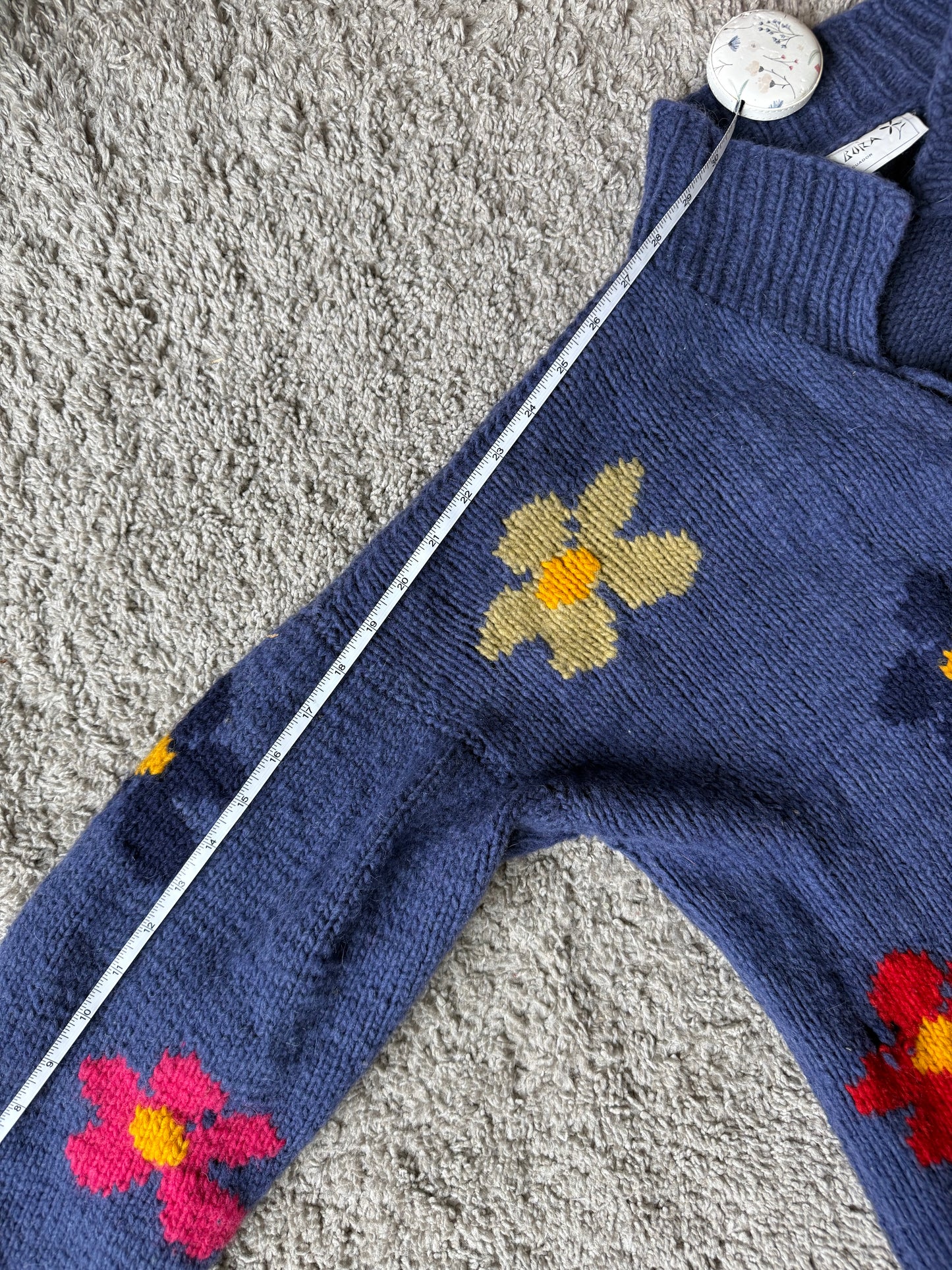 Daisy Knit Handmade Cardigan Sweater