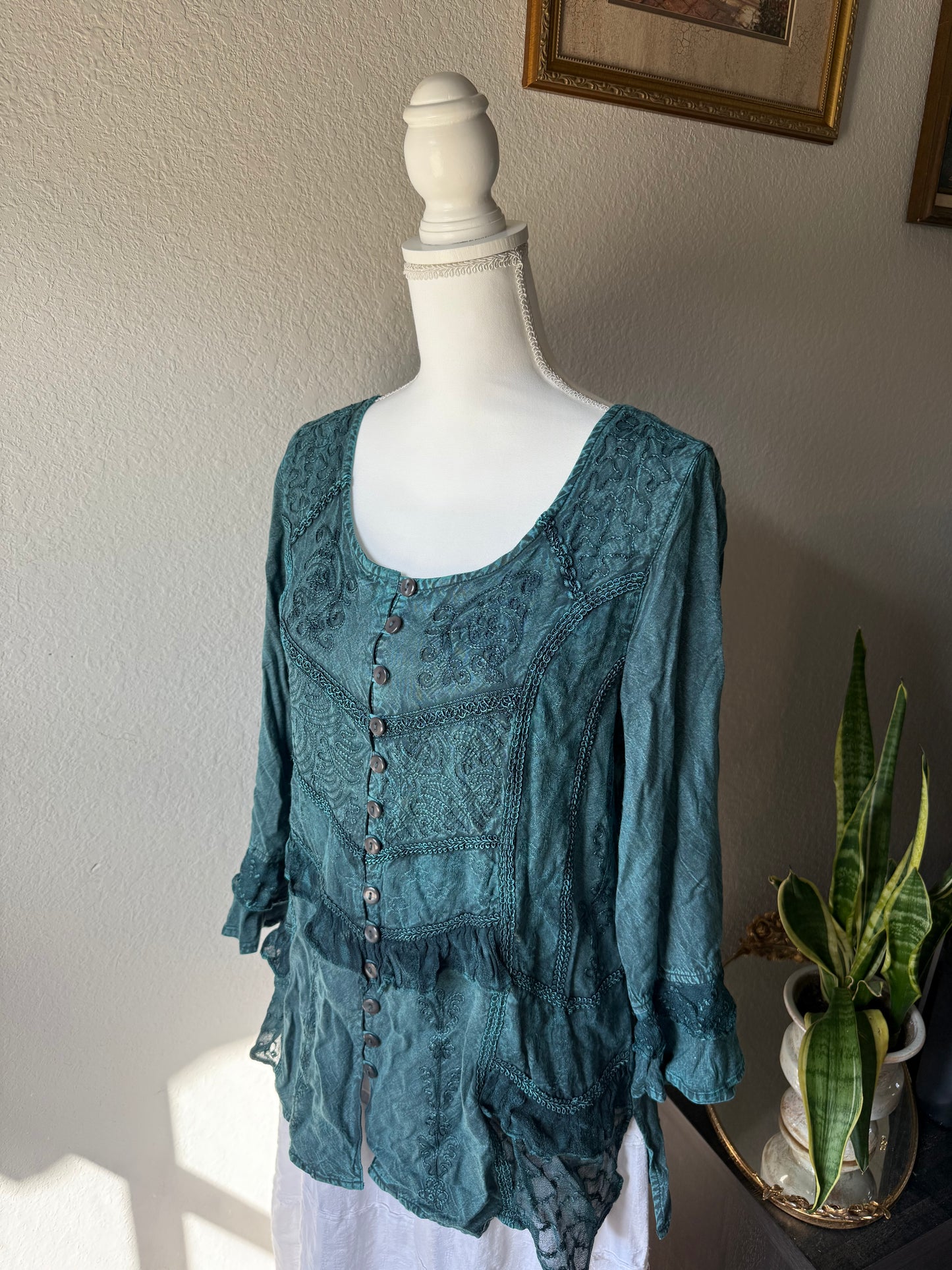 M - Teal Tunic