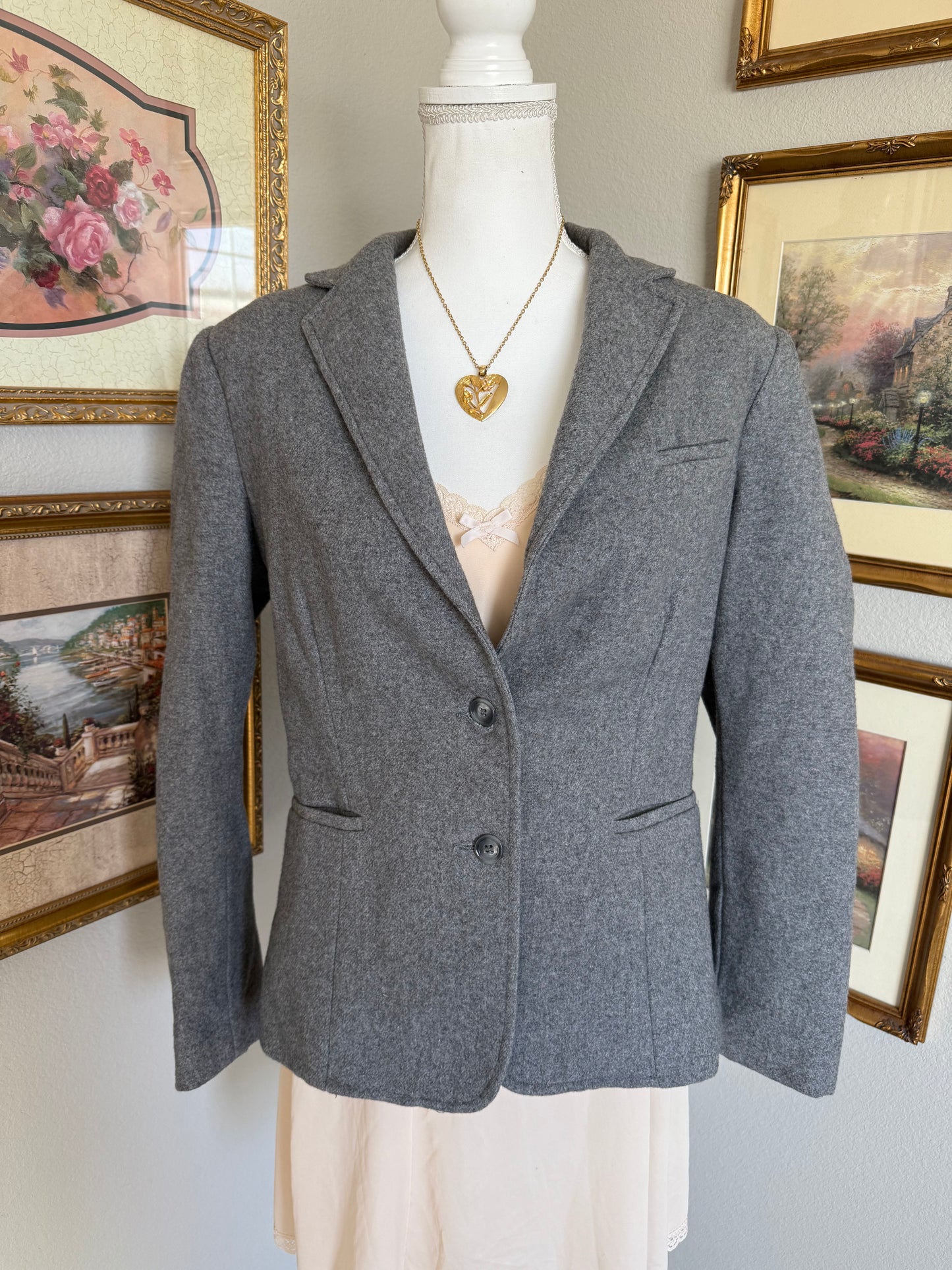 Gray Wool Blazer