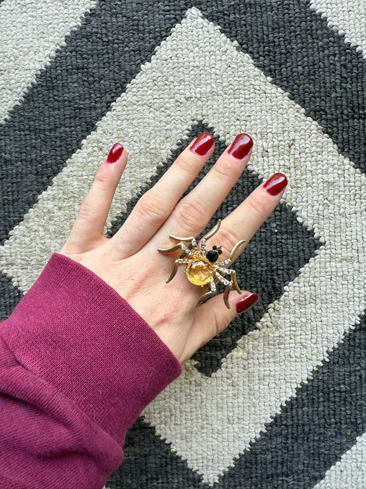 Gold Spider Ring (5-9)