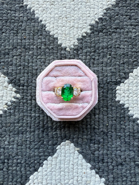 Sterling Emerald Ring - Gold Plated (6)