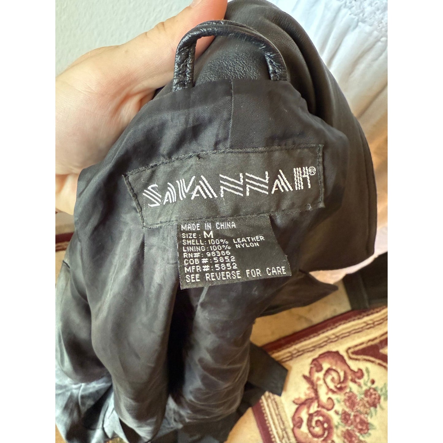 Black 100% Leather Trench Coat