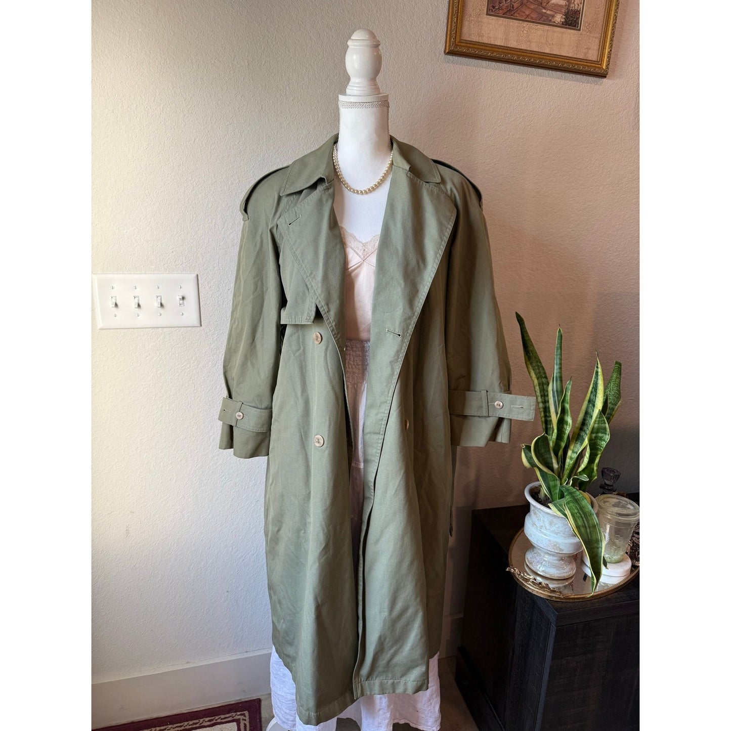 Olive London Fog Trench Coat