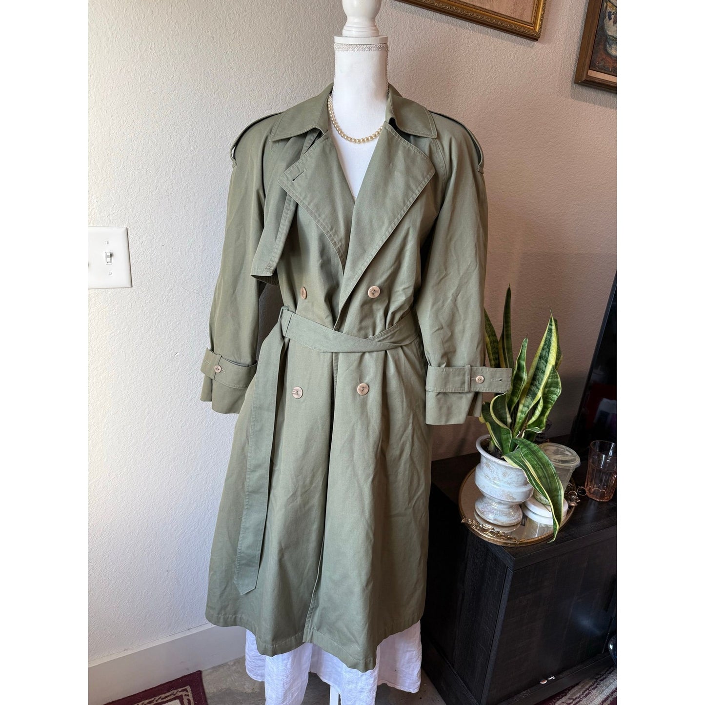 Olive London Fog Trench Coat