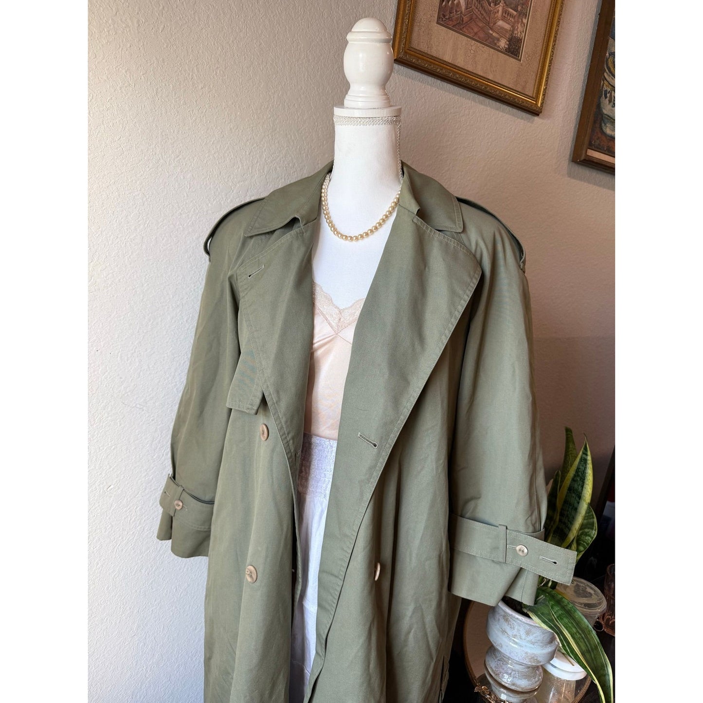 Olive London Fog Trench Coat