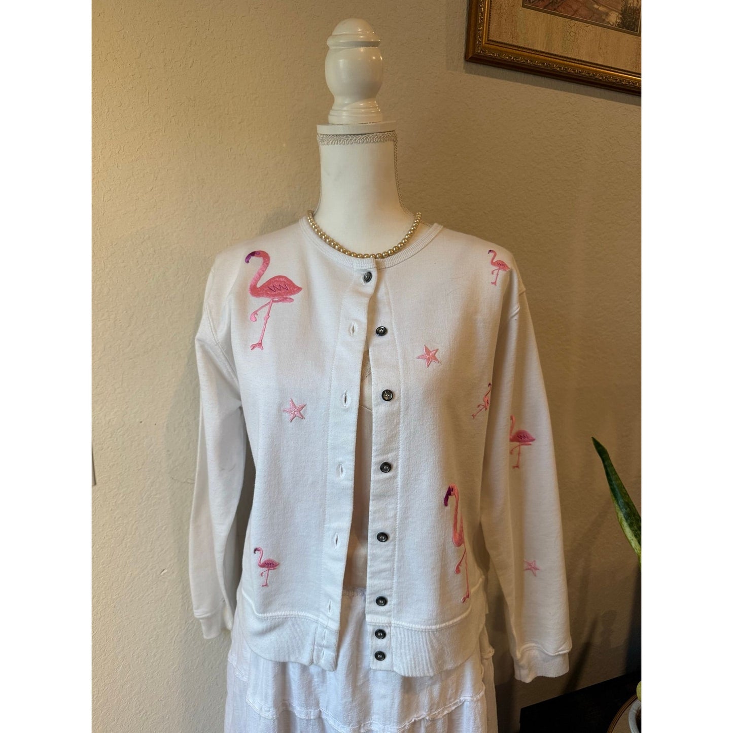 Handmade Flamingo Cardigan