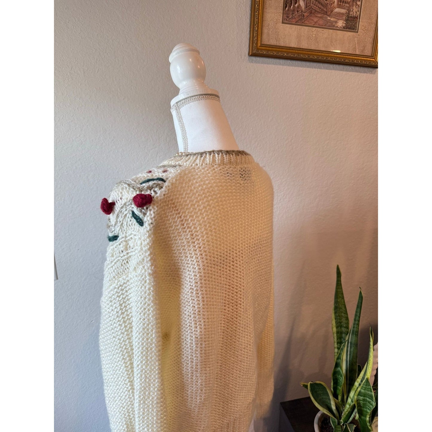 Vintage Roses Knit Sweater