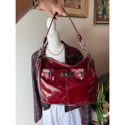 Coach Patent Red Shoulder Bag