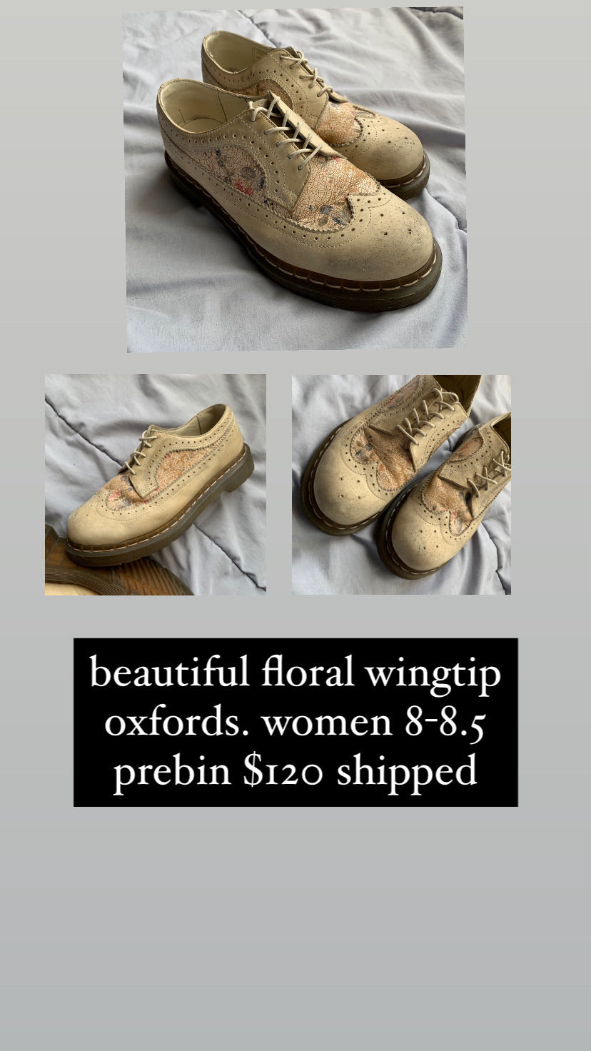 Floral Wingtip Oxford