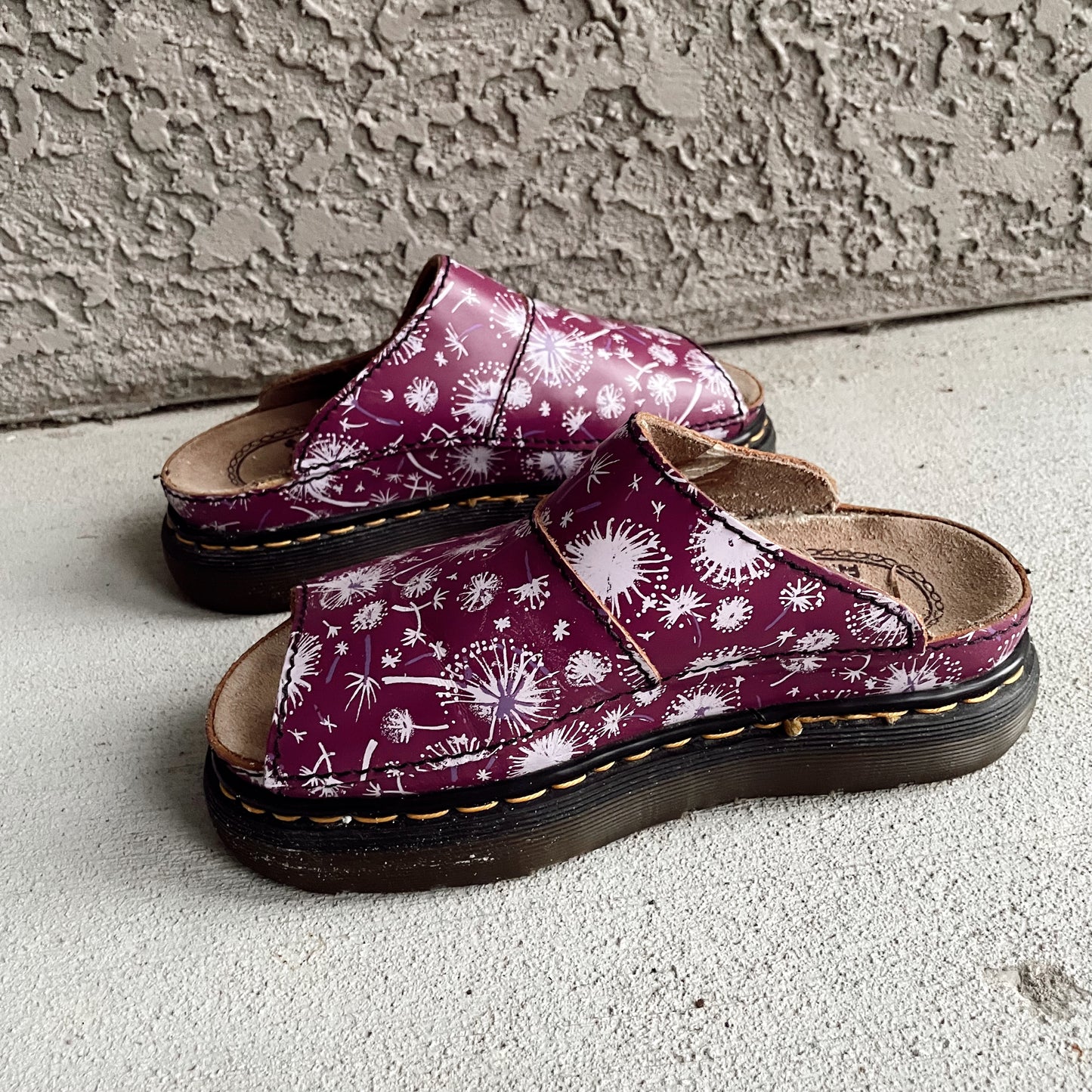 Purple Dandelion Sandals