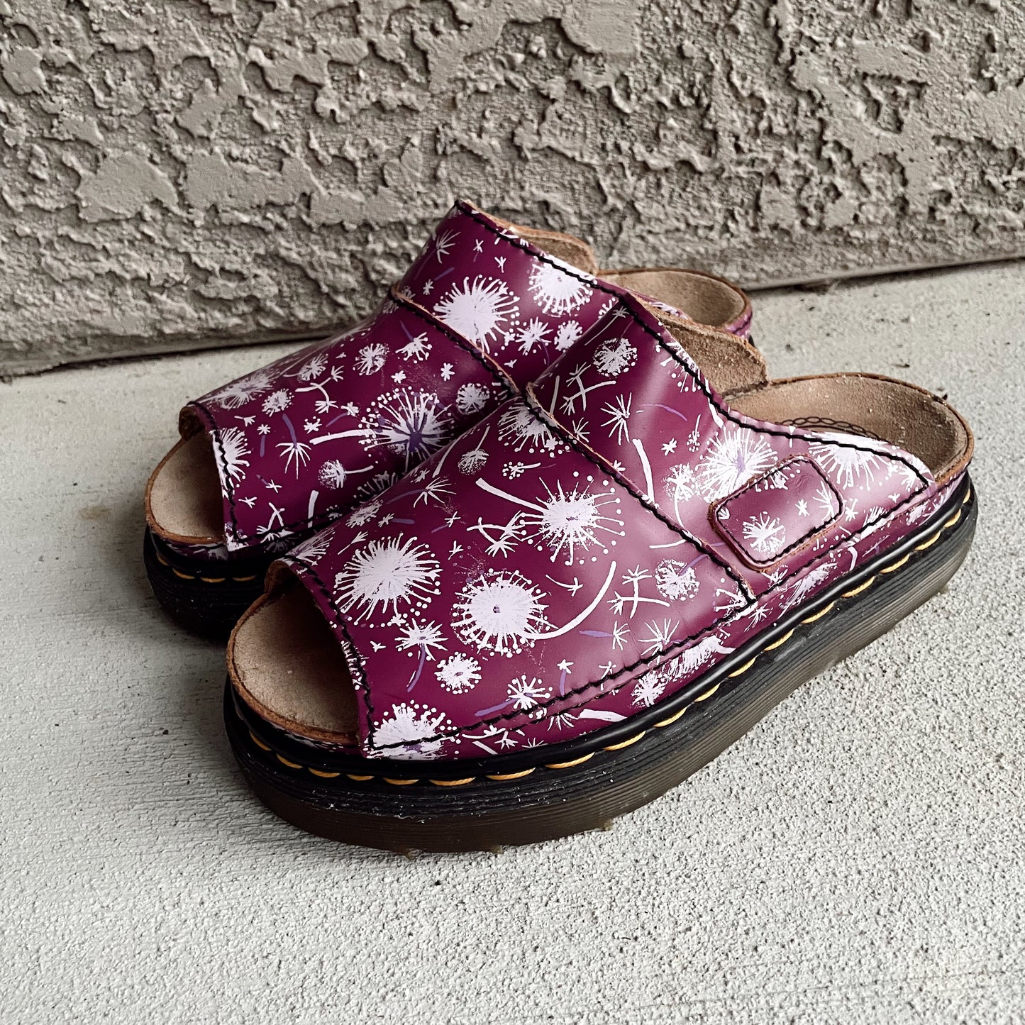 Purple Dandelion Sandals