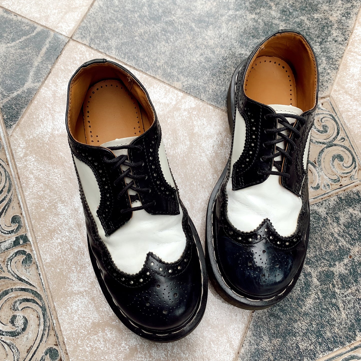 Black and White Brogue Oxford