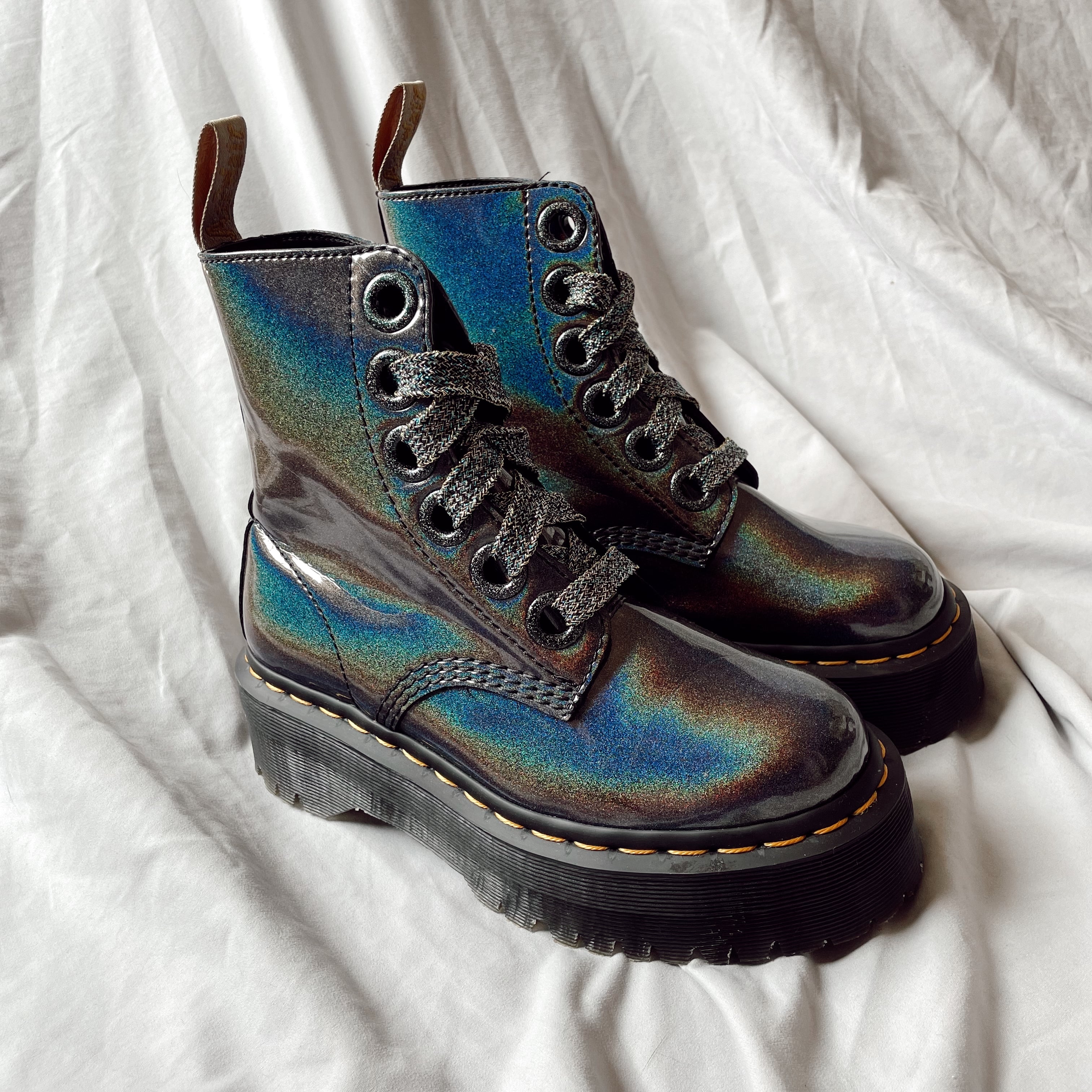 Molly rainbow patent doc martens hotsell