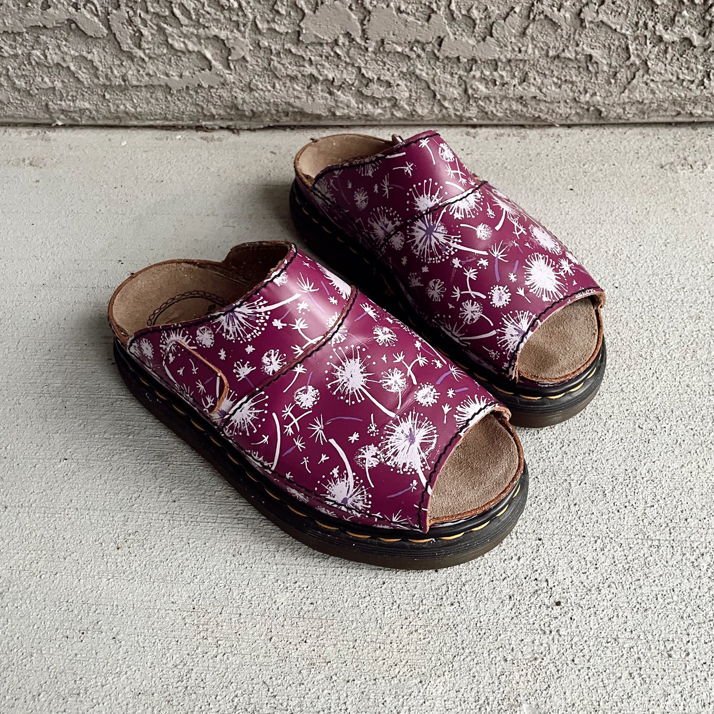 Purple Dandelion Sandals